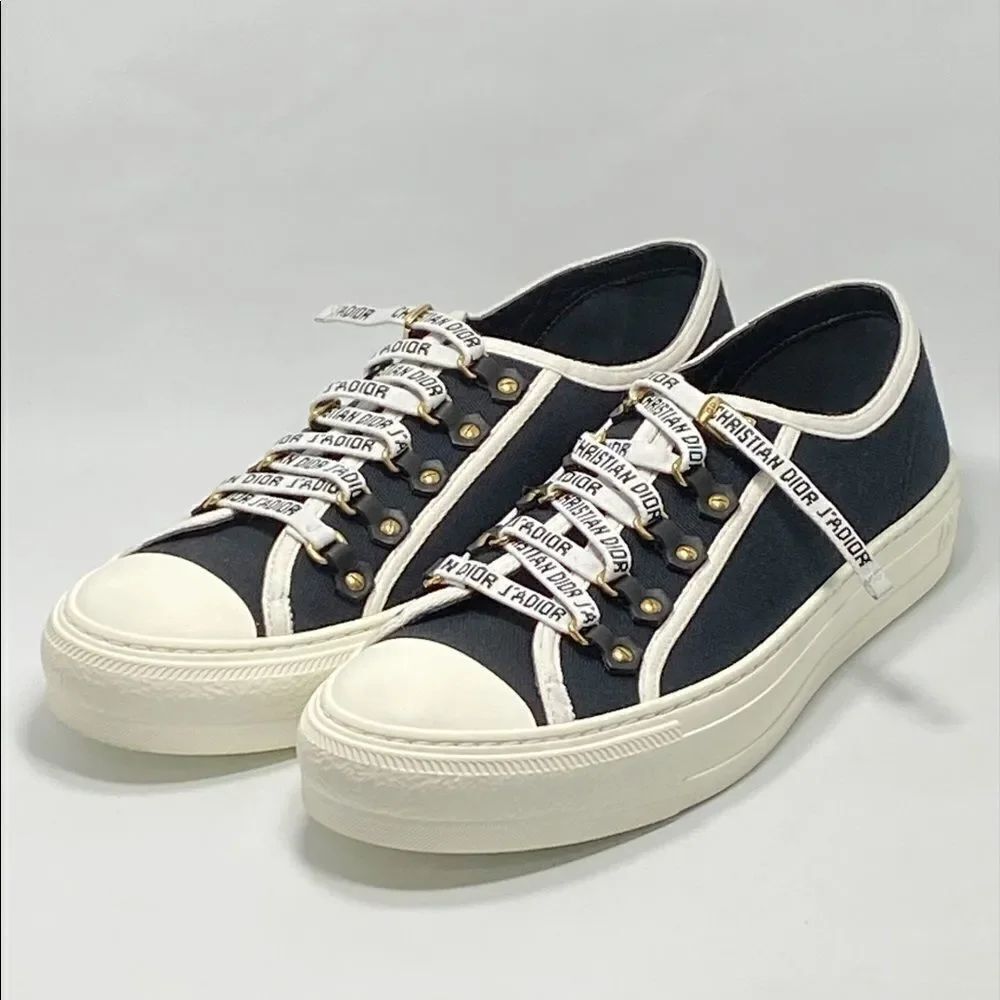 Dior canvas low top sneakers size 40.5